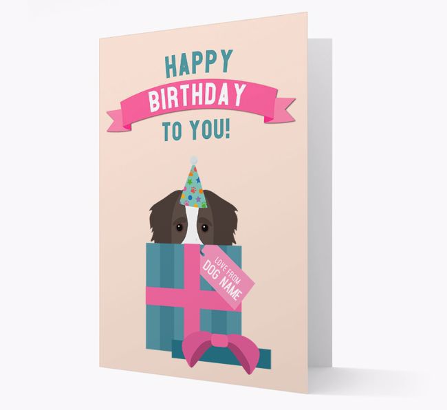 Personalized 'Happy Birthday to you! Love {dogsName}' Card